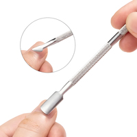 Prix d'usine - Poussoir à cuticules double extrémité en acier inoxydable - Outils de manucure multifonctions pour le vernis gel et l'élimination des peaux mortes