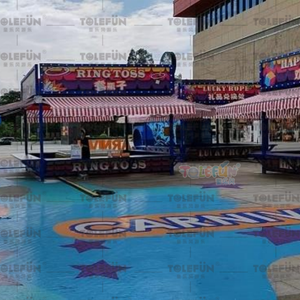 Tolefun CE Jeu de lancer d'anneaux en métal à 4 côtés pour stands de jeux interactifs en plein air, parcs d'attractions et aires de jeux - Product Image 4