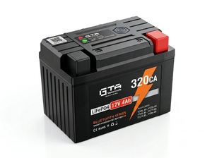 แบตเตอรี่ลิเธียมสำหรับรถจักรยานยนต์ 320CA 12V 4Ah ใช้ได้กับรถจักรยานยนต์ทุกประเภท สตาร์ทได้ด้วยคลิกเดียวหลังโหมดพักเครื่อง - Product Image 1