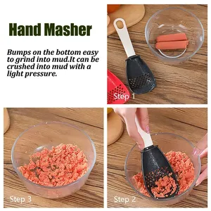 Cuillère de cuisine multifonctionnelle jetable en plastique, passoire de cuisine domestique, cuillère résistante à la chaleur avec trou de suspension pour pommes de terre et ail - Product Image 3