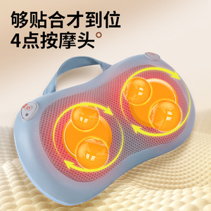 Masseur de cou rechargeable USB avec compresse chaude et fonction pétrissante pour le cou, le dos, la taille et les épaules, usage domestique - Product Image 2