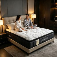 Matelas à ressorts ensachés King Size Tri Zone Five Star Hotel avec mousse à mémoire de forme en gel, emballé sous vide, pour chambre principale