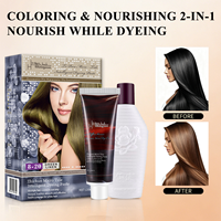 Tinte para el Cabello Saludable en Oferta, Tinte para el Cabello Sin Amoníaco, Contiene Crema de Peróxido para Salón de Belleza