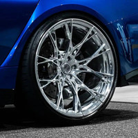 Rines Triples Cromados de Aleación Cóncavos Forjados de 168 Piezas Compatibles con BMW M3/3/4/5 Series M5/M4/M2 de 19, 20, 21, 22 y 23 Pulgadas, 5x112 5x120