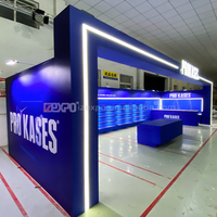 IZEXPO Stand d'exposition personnalisé haut de gamme, stand modulaire 10x30 pieds, présentoir pour salons professionnels et événements