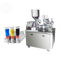 Machine de remplissage et de scellage de dentifrice, remplisseuse de tubes à scellage thermique, scelleuse semi-automatique à pliage et sertissage pour sacs et emballages en bois