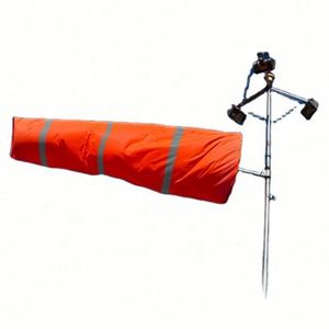 Venta al por Mayor de Vantamanos Personalizados para Aeropuertos 2024, Buen Precio, Impermeables, Color Naranja/Rojo/Blanco, Vantamanos Cónicos, Banderas Personalizables - Product Image 1