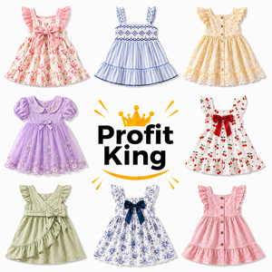 Vestido de Verano para Niñas, Vestido Ligero y Transpirable para Niñas, Surtido Aleatorio de Estilos Variados, Paquete y Envío - Product Image 1