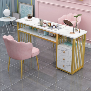 Z Nice <b>Nails</b> Bar Station Salon Furniture Wood <b>Nail</b> Tables <b>Nail</b> <b>Desk</b> Manicure Table with Chair Modern Customized - Product Image 5