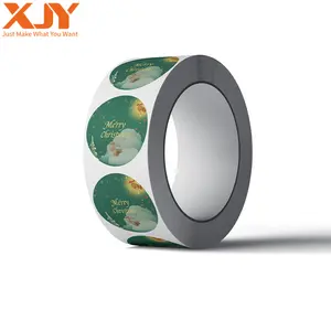 Xjy Tùy Chỉnh Đi Thực Phẩm Hộp Kinh Doanh Vinyl In Ấn Cho Bánh Thẻ Cuộn Logo Đầy Màu Sắc Giáng Sinh Quà Tặng Bao Bì Nhãn