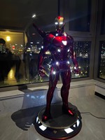 Figura de Iron Man de Marvel Personalizada de Alta Calidad, Estatua de Superhéroe de Fibra de Vidrio, Escultura de Iron Man, Estatua de Iron Man MK50 de Marvel