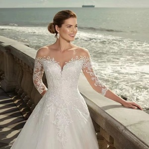 S1239R 2025 New Elegant Lace Super fairy Forest Style Simple Hot Selling Wedding Dress - Product Image 2