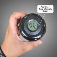 Frasco de Vidrio Negro con Protección UV y Sensor Digital, 250 ml, Tamaño Mini para Hierbas Medicinales
