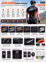 Ensemble de cyclisme pour hommes, maillot de cyclisme et short à bretelles personnalisés par sublimation, étiquette privée OEM avec logo personnalisé
