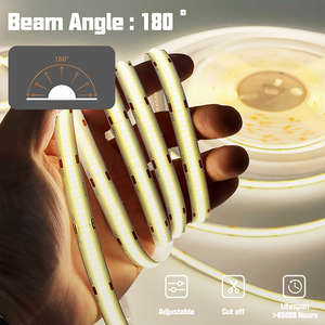 Bande LED COB ultra longue sans chute de tension DC24V 10M 15M 20M 384/480 LED/M ultra lumineuse flexible longue durée pour usage commercial - Product Image 5