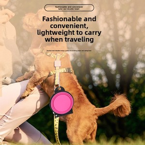 Platos Plegables Portátiles para Comida de <span class=keywords><strong>Perros</strong></span>, Tazón Doble para Exteriores, Suministros para Mascotas al por Mayor - Product Image 4