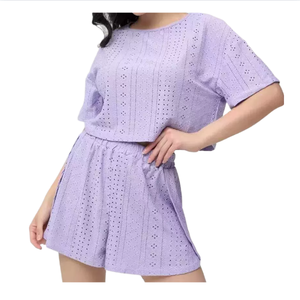 Set Pigiama <span class=keywords><strong>Donna</strong></span> <span class=keywords><strong>Taglie</strong></span> Forti in Stile Europeo e Americano, <span class=keywords><strong>Abbigliamento</strong></span> da Casa Morbido e Intrecciato - Product Image 1