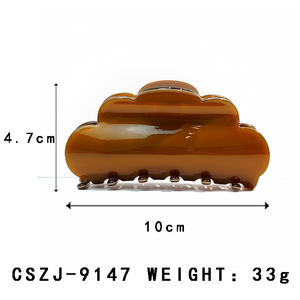 Barrette à cheveux tendance en forme de nuage, acrylique/acétate de haute qualité, couleur personnalisable, logo simple, design coréen, vente en gros - Product Image 2