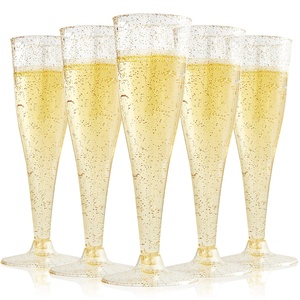 Copas <span class=keywords><strong>de</strong></span> Vino <span class=keywords><strong>de</strong></span> Plástico Desechables BST <span class=keywords><strong>de</strong></span> 4.5oz, Modernas y <span class=keywords><strong>de</strong></span> Lujo, con Tallo Alto, Transparentes, Aptas para Alimentos, para Cócteles - Product Image 6