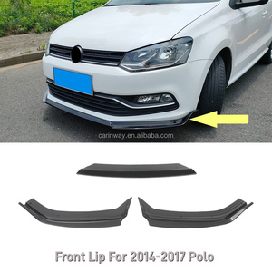 Spoiler Anteriore in 3 Pezzi, Accessori Auto, Protezione Paraurti Nero Lucido per Kit Carrozzeria <span class=keywords><strong>Polo</strong></span> 2014-2017 - Product Image 6