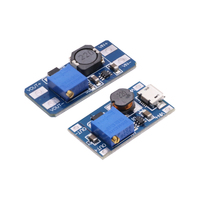 Modul DC-DC MT3608 yang Dapat Disesuaikan, Modul Penguat 2A dengan MICRO USB 2V-24V ke 5V 9V 12V 28V