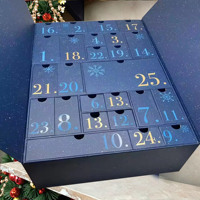 Calendrier de l'Avent Personnalisé en Carton de Luxe, Emballage Cadeau Vide pour Cosmétiques de Beauté avec Chaussettes, Compte à Rebours pour Boîte de Noël