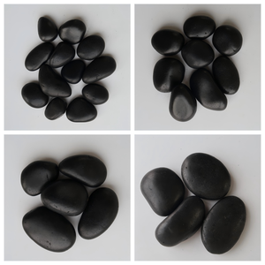 Galets <span class=keywords><strong>de</strong></span> rivière en pierre naturelle polie en vrac, noir jais, écologiques, pour le pavage des allées <span class=keywords><strong>de</strong></span> villas et les projets <span class=keywords><strong>de</strong></span> jardinage - Product Image 2