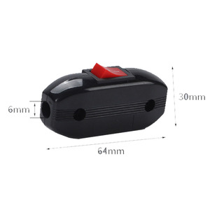 Kabel Daya kabel menyala/mati sakelar Rocker 10A 250V hitam dengan tombol tekan untuk struktur elektronik lampu LED - Product Image 5