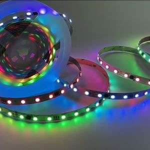 IP65 IP20ที่มีความยืดหยุ่นกันน้ำไฟตกแต่ง WS2811พิกเซลดิจิตอลไฟ LED แบบแอดเดรส24V 5050 RGB 5M 60LED /<span class=keywords><strong>m</strong></span> - Product Image 3