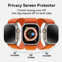 Protector de Pantalla de Vidrio Templado de Privacidad de Grado AAA al por Mayor, Protector de Pantalla Curvo 3D para Reloj Ultra de 49 mm, Antiespía, HD Transparente, 9H Anti-Golpes