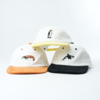 100% katoenen corduroy 6-delige ongestructureerde golf baseballcap van hoge kwaliteit, op maat gemaakte kleuren en stof, oranje 'dad hat'