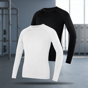 T-shirt de protection solaire respirant à manches longues pour garçons, tissu rafraîchissant, coutures plates, protection solaire, conçu pour les sports nautiques actifs, BJJ - Product Image 4
