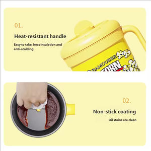 Máquina de Palomitas de Maíz Automática, Mini, de Aluminio, 350W, Silenciosa, con Protección Contra Sobrecalentamiento, Calentamiento Rápido, para el Hogar - Product Image 2