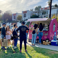Kiosque mobile pliable de rue pour sandwichs, hamburgers, tacos, popcorn, café, nourriture, chariot de nourriture mobile, petite remorque de nourriture mobile pour glaces et en-cas