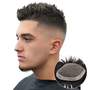 Protesi Capillare Uomo Dura Mono 130% Densità, Durata 6-12 Mesi, Sistema di Capelli Indiani Remy, Misure 5x7 6x8 7x9 8x10 - Product Image 1