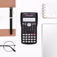 Calculatrice scientifique multifonction en plastique noir SAM JS-82MS-A pour étudiants du primaire et du secondaire, avec calendrier - Vente en gros