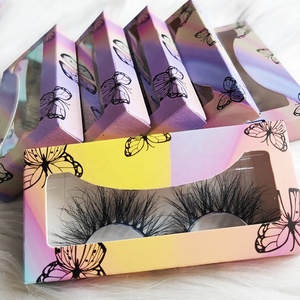 Cils russes en bande D de marque privée, en vrac, 5D, faux cils super faits à la main, en cheveux synthétiques, épaisseur 0,07 mm, longueurs mixtes, transparents/blancs - Product Image 5