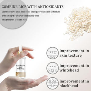 Suero Exfoliante Líquido Melissa Gentle Peel, Minimizador de Poros, Blanqueador, Antienvejecimiento, Hidratación Profunda, con Arroz Negro y Ácido Hialurónico - Product Image 4