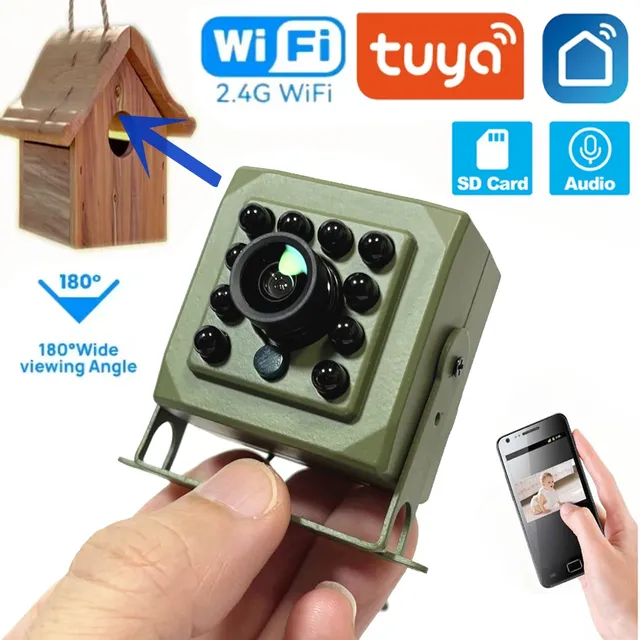 POE WiFi Green Bird Box Camera 6MP 4MP Tuya Bird Watching CCTV Camera IR CUT Indoor Wildr IPC Night Vision Nest Box Bird House