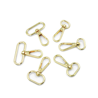 Mousqueton pivotant à ressort avec logo métallique, sans nickel, robuste, durable et polyvalent, accessoire pour sac, ceinture ou sangle
