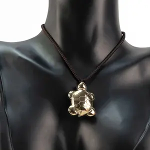 Tartaruga di cristallo collana di pietra curativa ruvida lucidata intagliata a mano pirite Turtle Set di confezione regalo