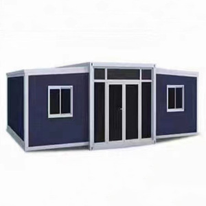 Stock de lujo expandible de acero Villa Flat Pack desmontable Foldout Container House con garaje disponible para entrega inmediata - Product Image 1