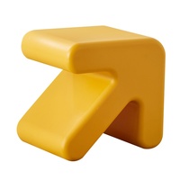 Tabouret bas moderne en plastique en forme de flèche pour l'entrée de la maison, créatif et élégant, pour enfants, pour changer de chaussures