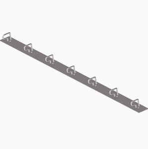 Barre <span class=keywords><strong>d</strong></span>'ancrage multi-points en U <span class=keywords><strong>pour</strong></span> le fixation de cargaison, barre de fixation métallique <span class=keywords><strong>pour</strong></span> remorque de <span class=keywords><strong>camion</strong></span> avec 7 anneaux en <span class=keywords><strong>D</strong></span> - Product Image 3