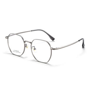 Montura de gafas retro de titanio, montura octogonal completa, ligera, unisex, K61004 - Product Image 1
