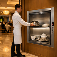 Dumbwaiter Elevator for Kitchen Lift Villa Hotel & Chain Restaurants Traction Drive Stainless Steel 1 Year Warranty