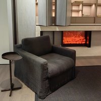 Fauteuil en lin amovible et lavable de style Wabi-Sabi pour maison d'hôtes, hôtel, auberge, petit appartement, salon, meubles de maison