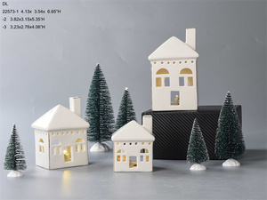 BESTCERA Led Lighted Ceramic <strong>Christmas</strong> <strong>Village</strong> <strong>Houses</strong> Small Ceramic <strong>House</strong> - Product Image 3