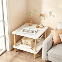 Petite table basse carrée moderne et mobile pour chambre à coucher, appartement, usage domestique, avec rangement portable, design simple
