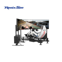 RenixSim F1 Siège Baquet de Simulation de Course Simulateur de Course Divertissement Hydraulique Installation Complète Cockpit